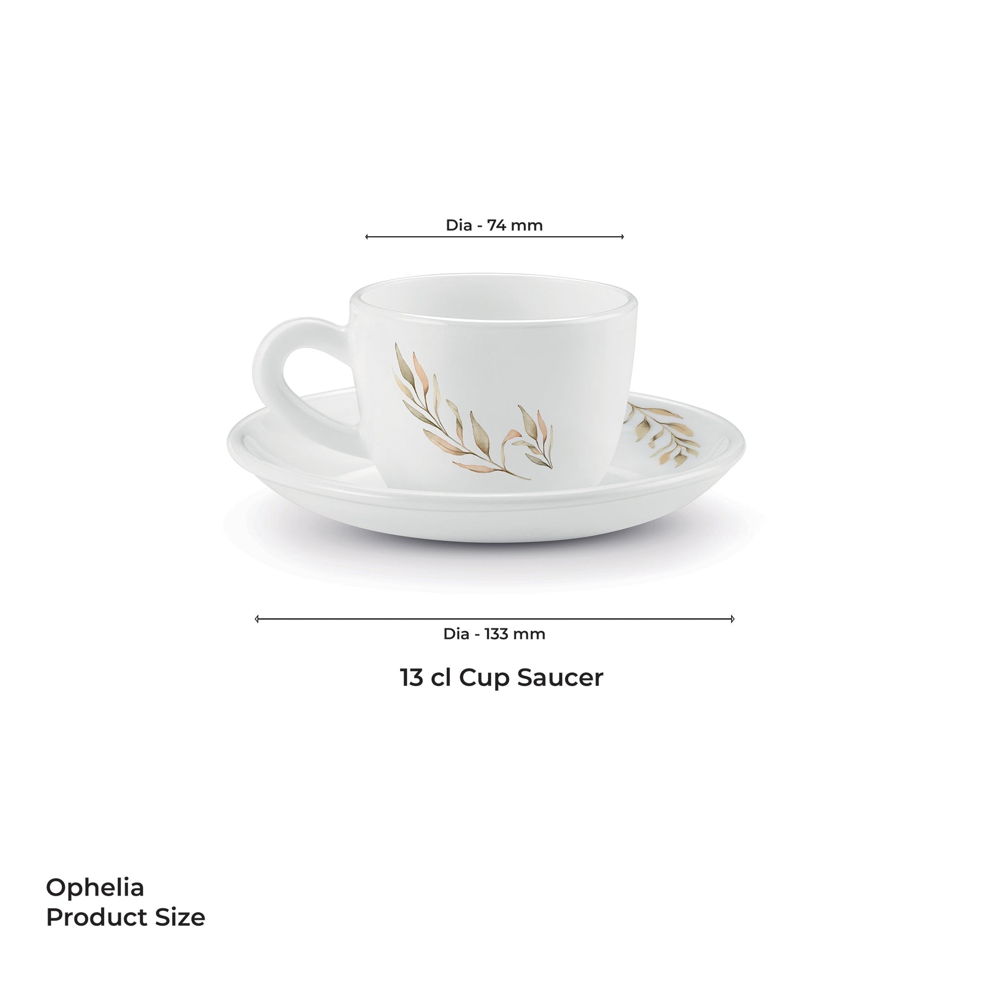 Ophelia 13 CL Cup Saucer Set - SELENE (Treo by Milton)