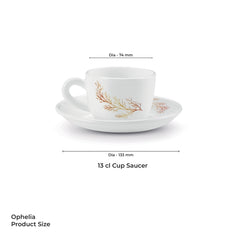 Ophelia 13 CL Cup Saucer Set - SILVIA (Treo by Milton)