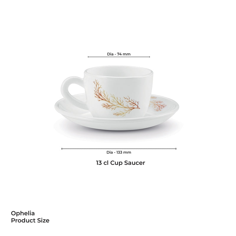 Ophelia 13 CL Cup Saucer Set - SILVIA (Treo by Milton)