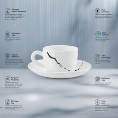 Ophelia 13 CL Cup Saucer Set - STRIA (Treo by Milton)