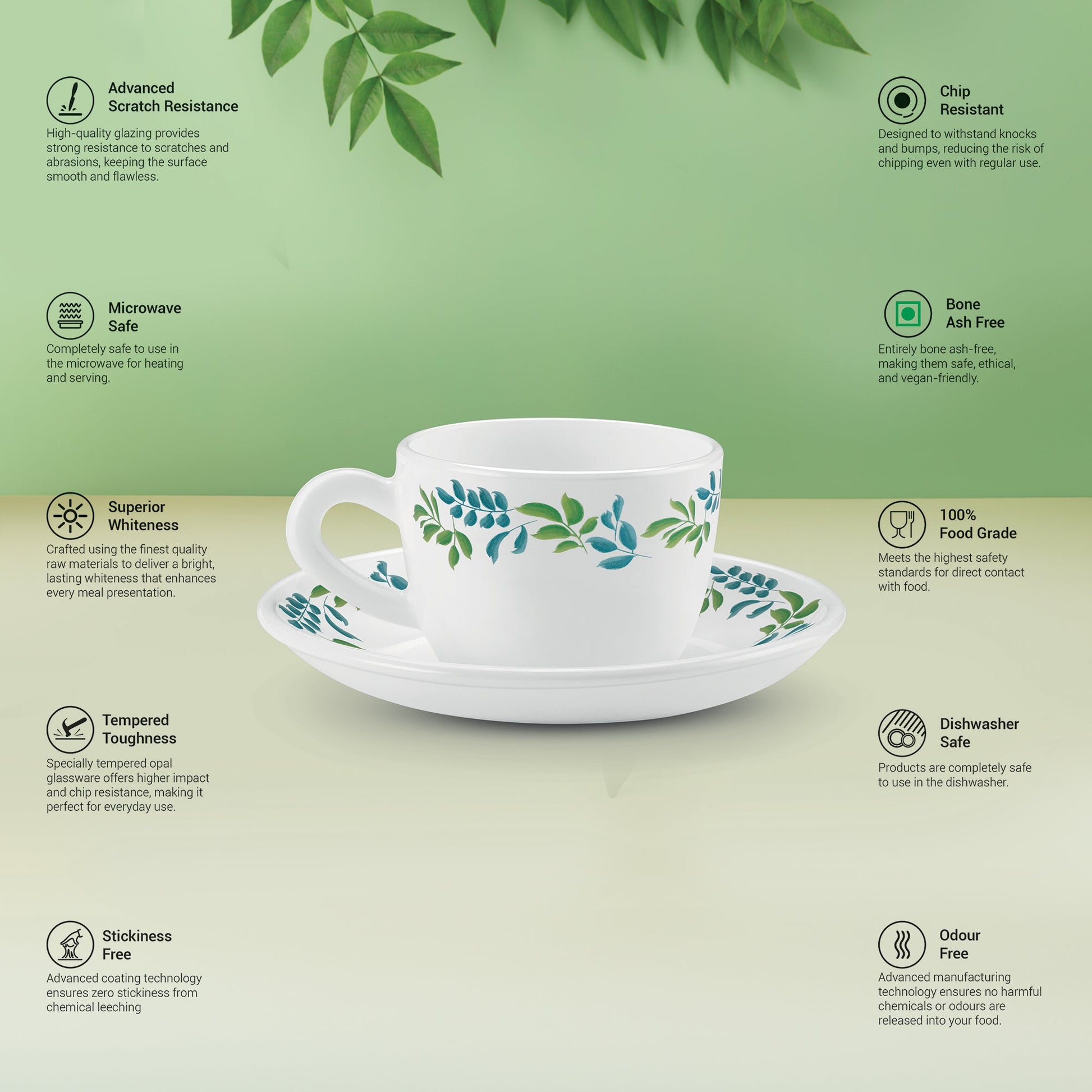 Ophelia 13 CL Cup Saucer Set - VERDINIA (Treo by Milton)