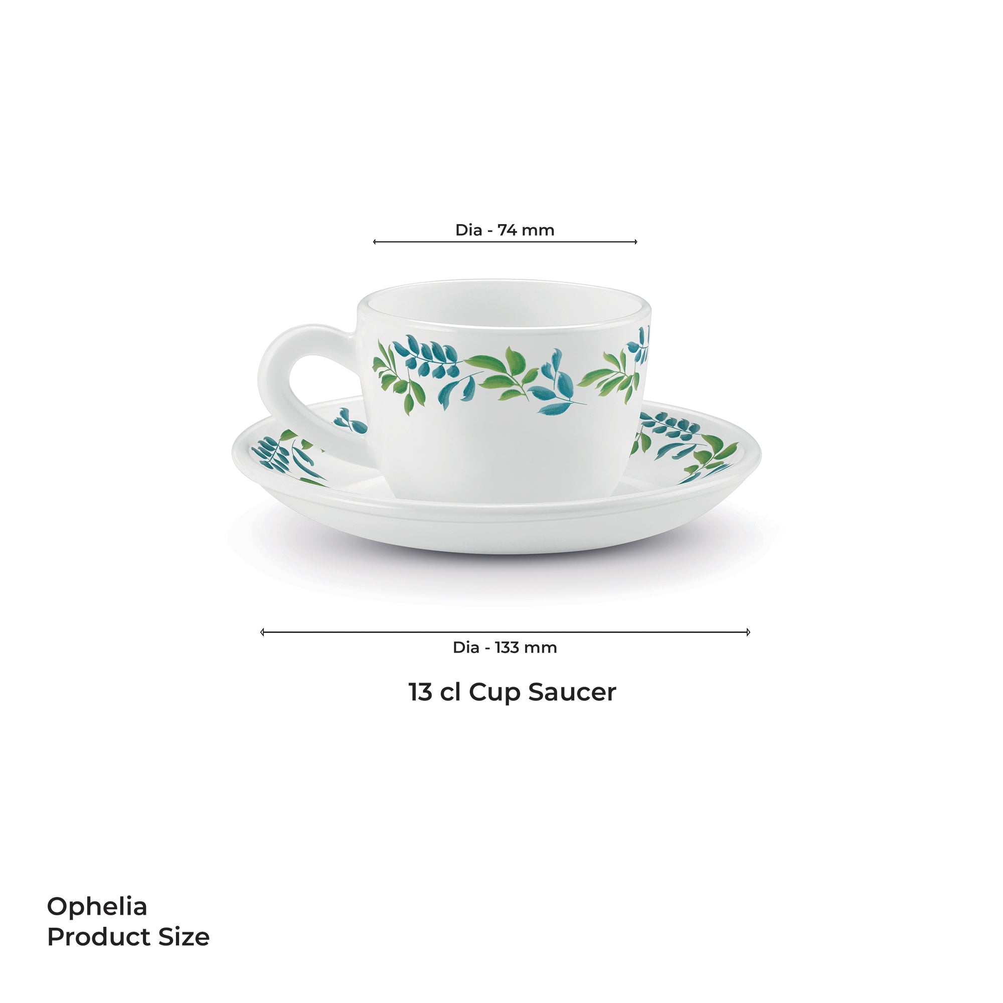 Ophelia 13 CL Cup Saucer Set - VERDINIA (Treo by Milton)