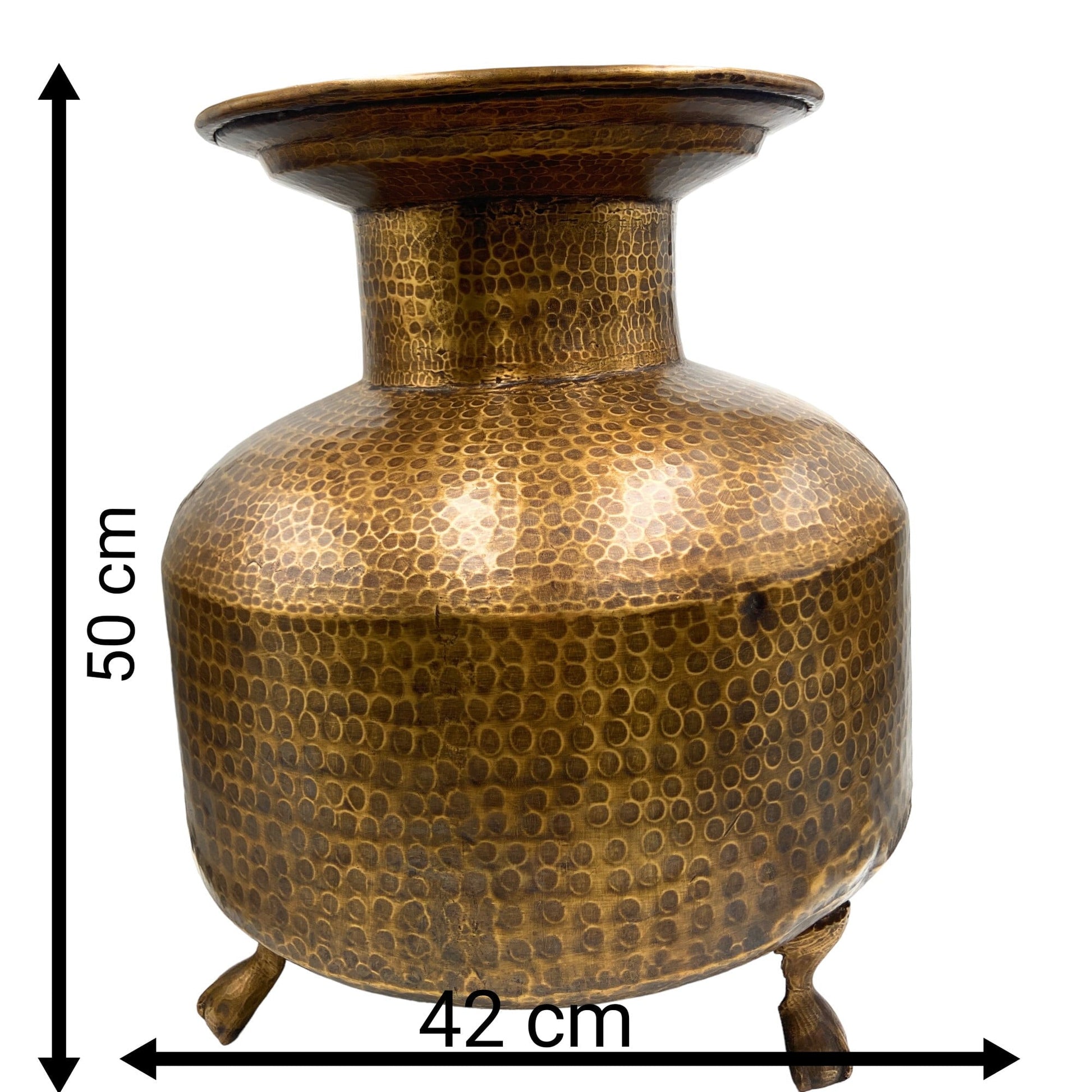 Bhunes Brass Antiques Planter Bowls | Decor Bowl | Pittal Ka Katora | Decorative Antique,Brown, 20 Inch, 1 Piece