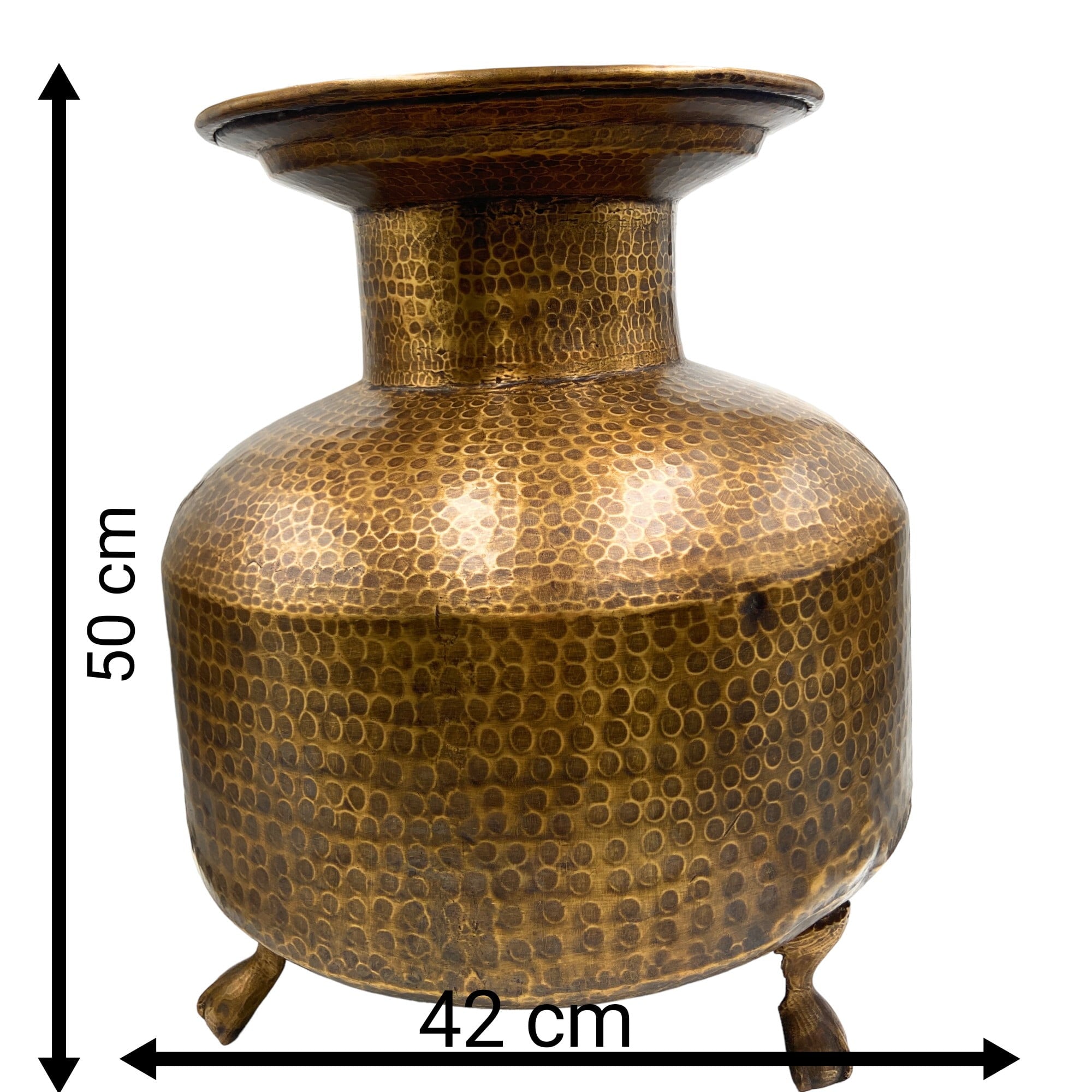 Bhunes Brass Antiques Planter Bowls | Decor Bowl | Pittal Ka Katora | Decorative Antique,Brown, 20 Inch, 1 Piece