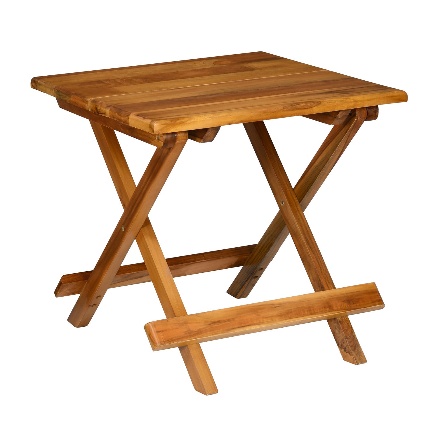 Nilkamal Pablo Teak Wood Folding Table (Natural Walnut)