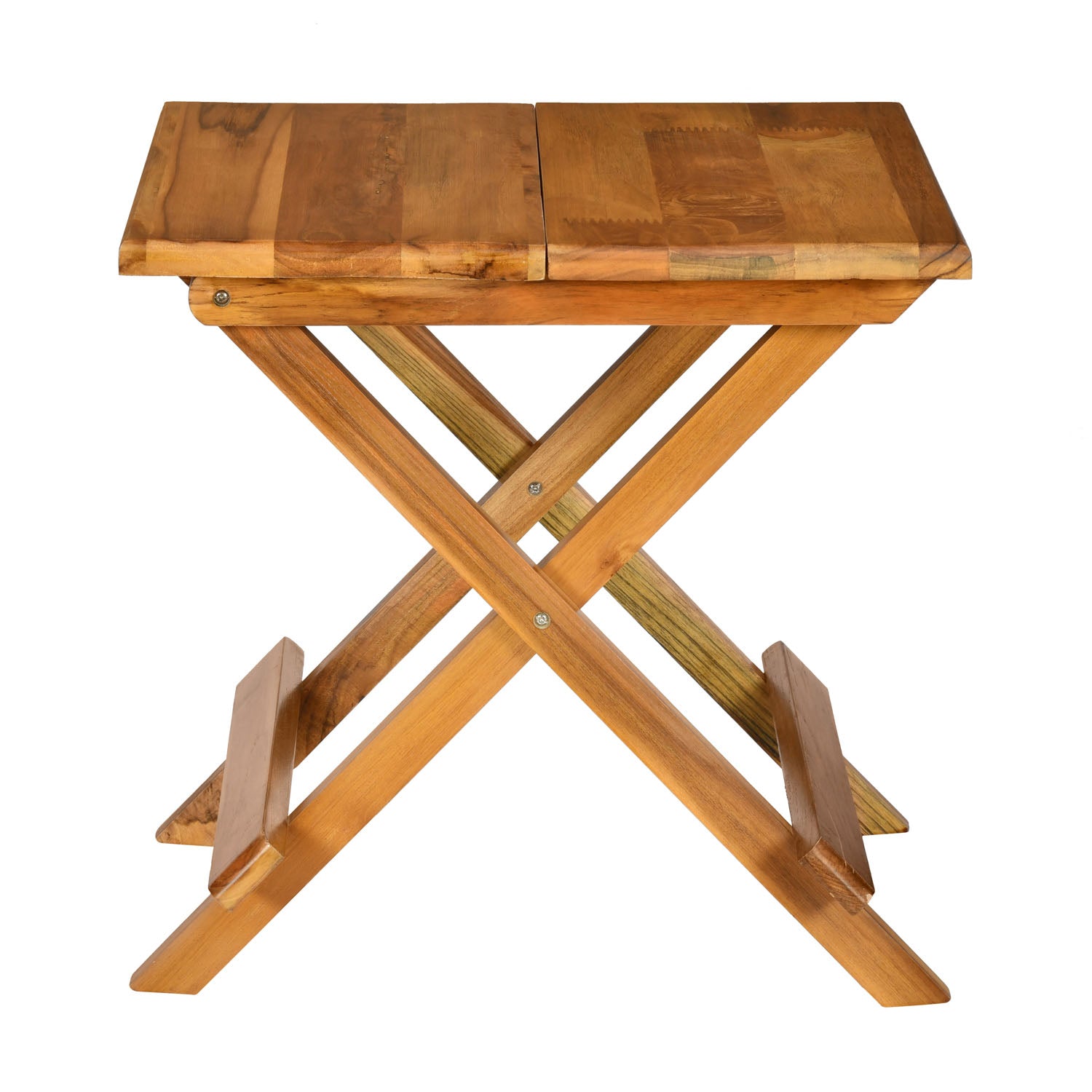 Nilkamal Pablo Teak Wood Folding Table (Natural Walnut)