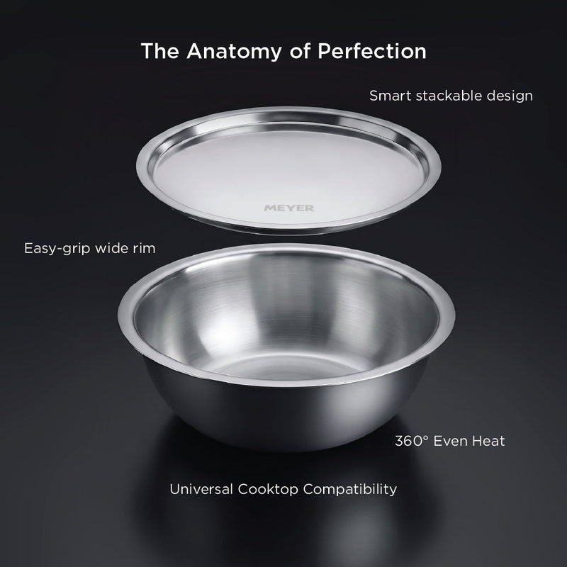 Meyer Trivantage Pro 24cm/2.8L Triply Stainless Steel Tasla with lid