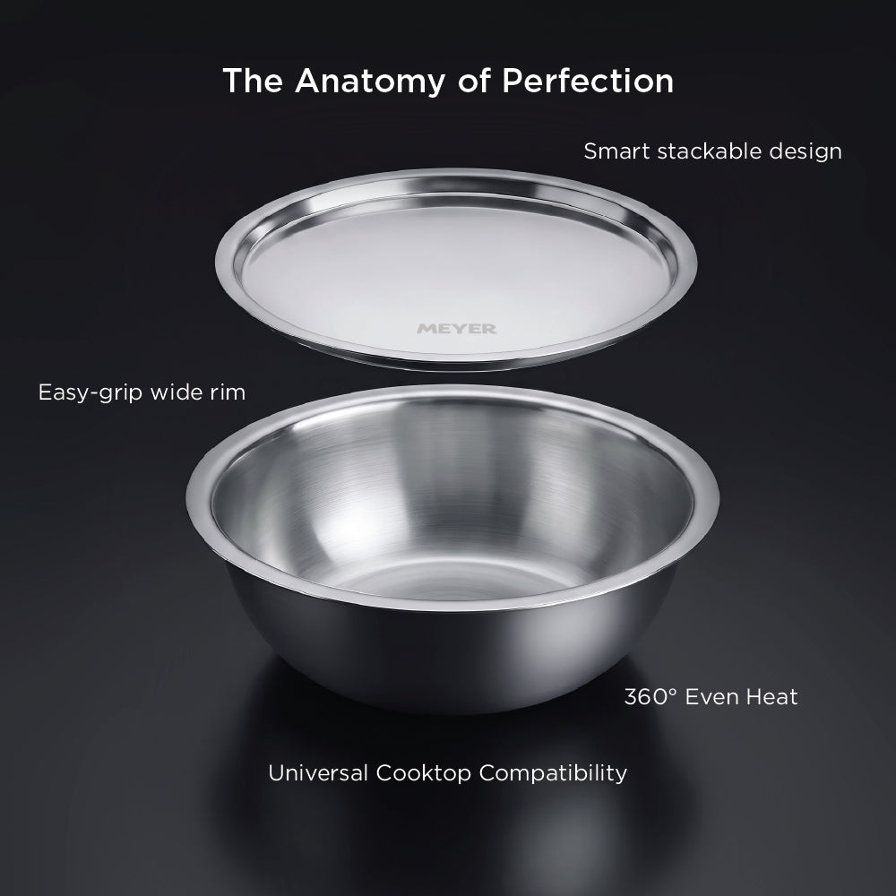 Meyer Trivantage Pro 26cm/3.6L Triply Stainless Steel Tasla with lid