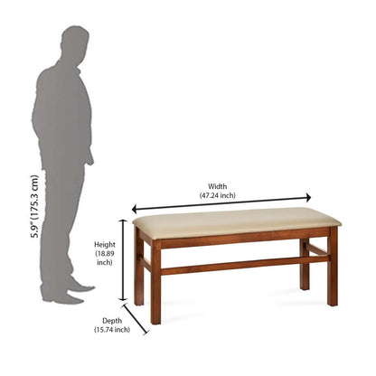 Nilkamal Pearl Multi Use Long Sitting Bench for Living Room | Dining Room (Cappuccino)