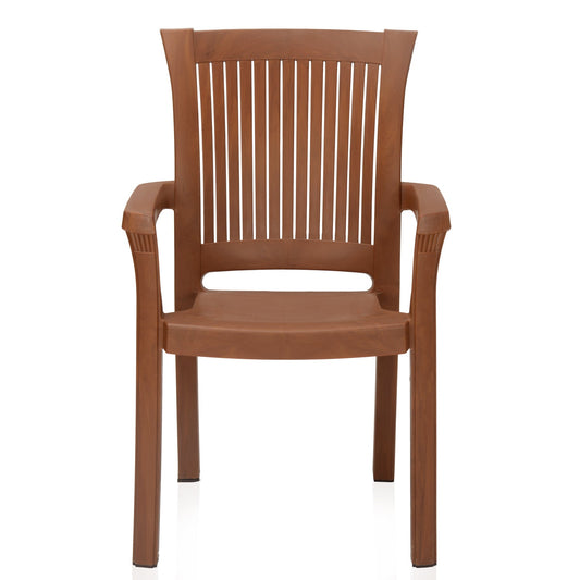 Nilkamal Platinum Plastic Arm Chair (Mango Wood)