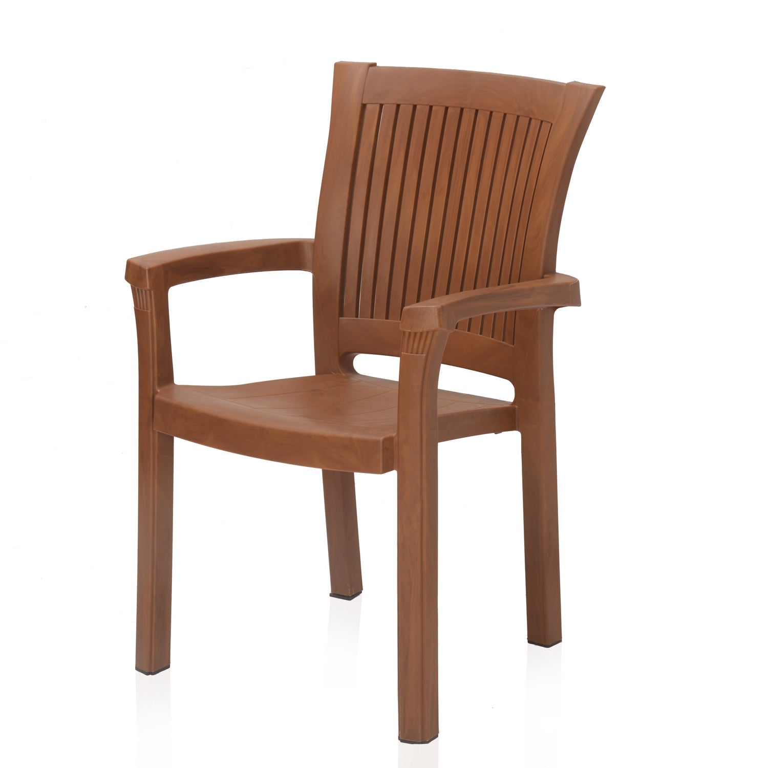 Nilkamal Platinum Plastic Arm Chair (Mango Wood)