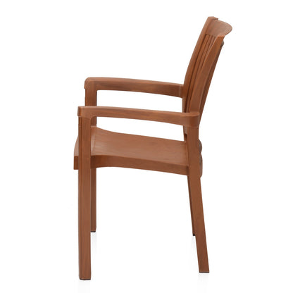 Nilkamal Platinum Plastic Arm Chair (Mango Wood)