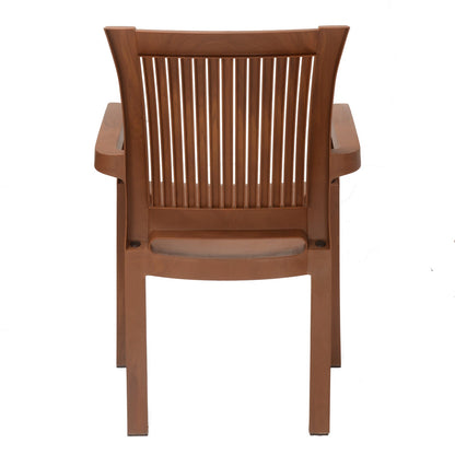 Nilkamal Platinum Plastic Arm Chair (Mango Wood)