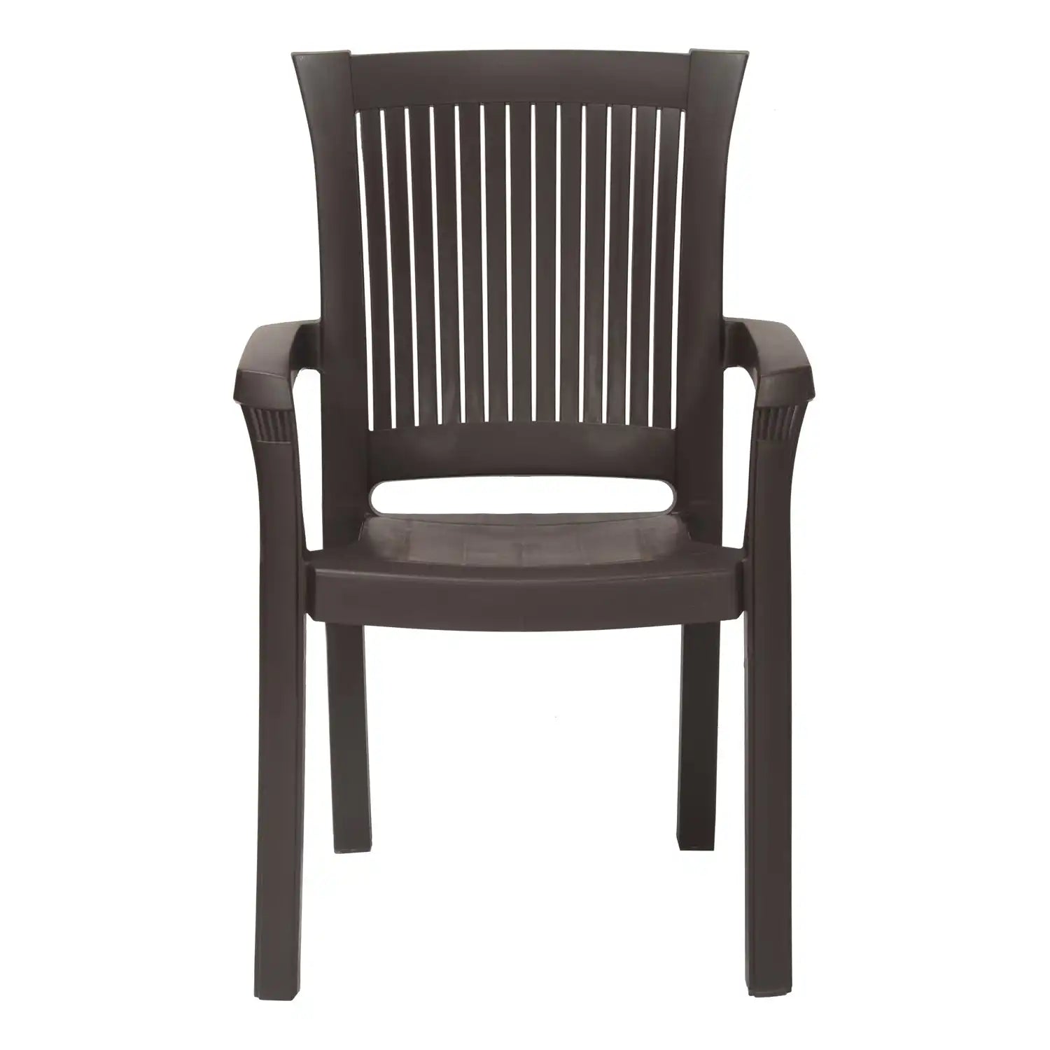 Nilkamal Platinum Plastic Arm Chair (Season Rust Brown)