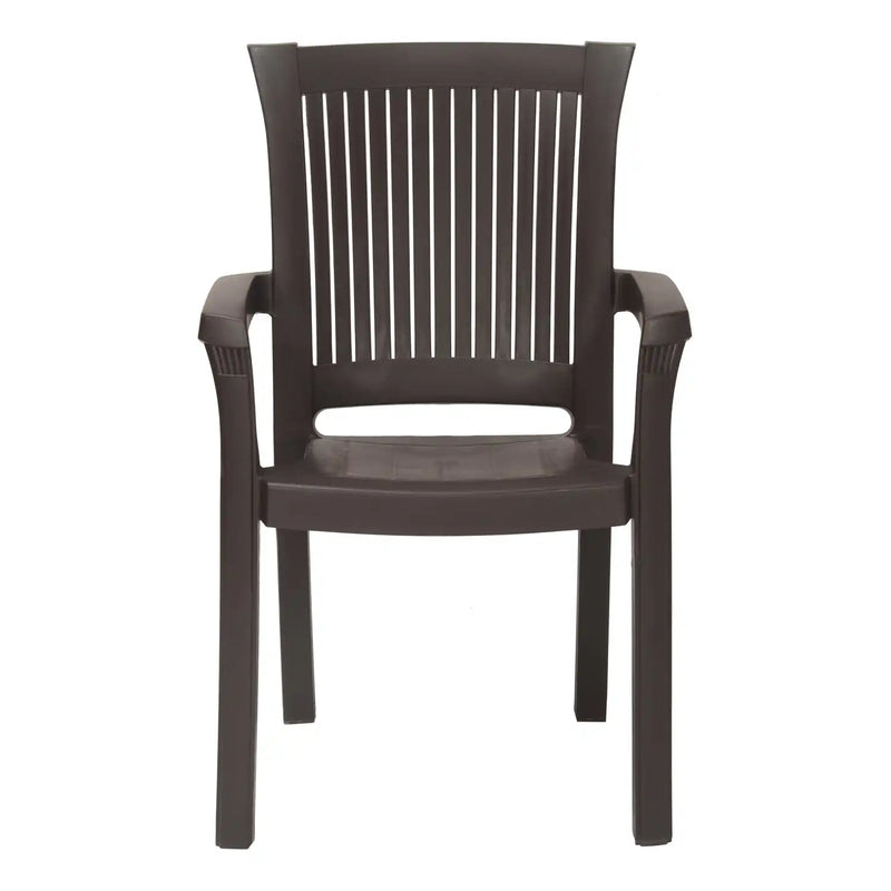 Nilkamal Platinum Plastic Arm Chair (Season Rust Brown)