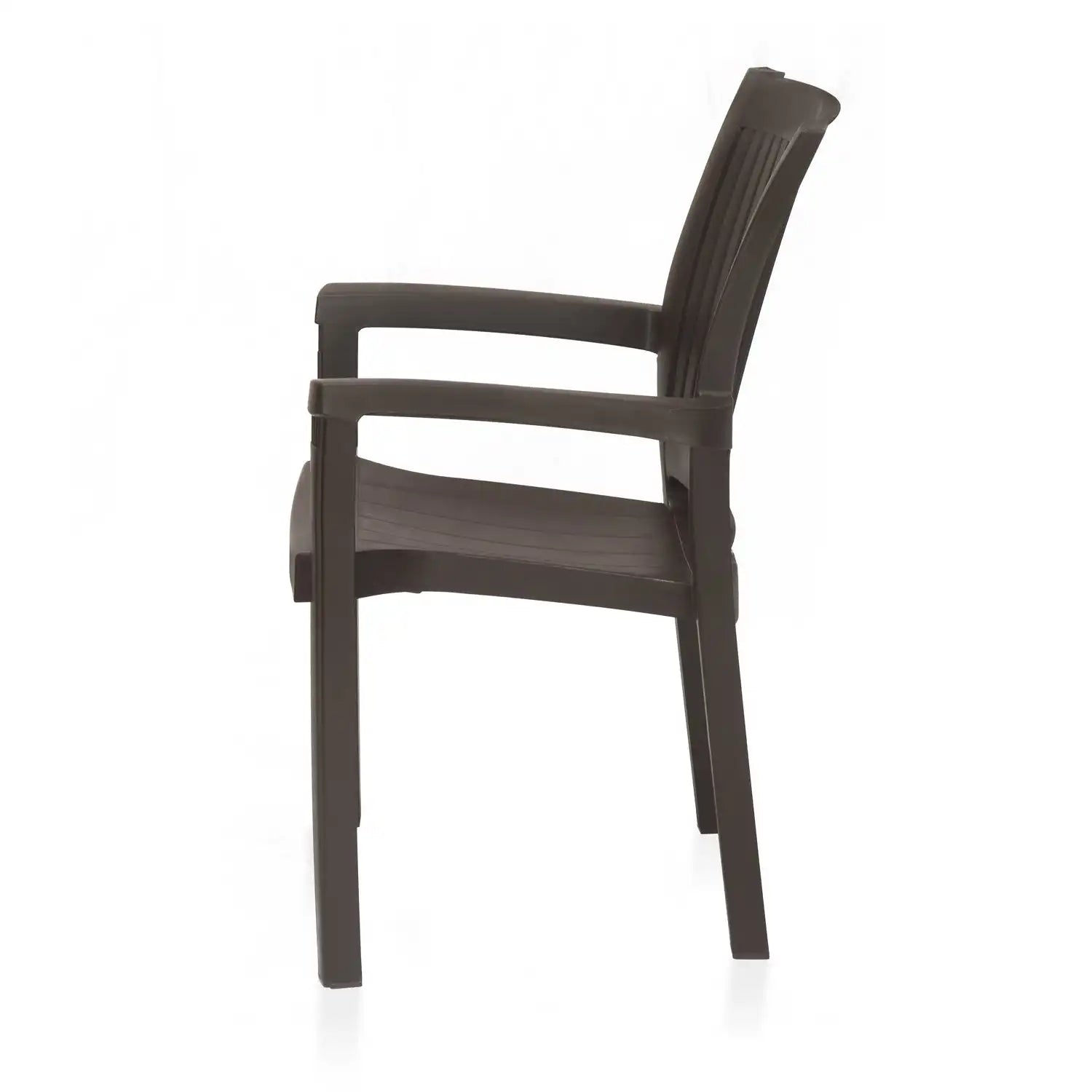 Nilkamal Platinum Plastic Arm Chair (Season Rust Brown)