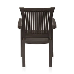 Nilkamal Platinum Plastic Arm Chair (Season Rust Brown)