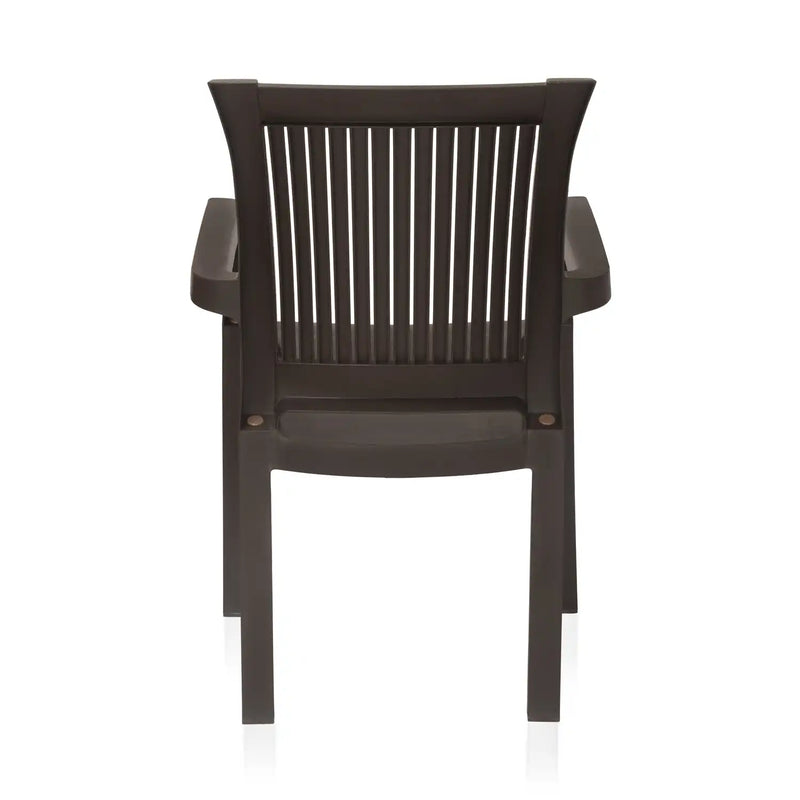 Nilkamal Platinum Plastic Arm Chair (Season Rust Brown)