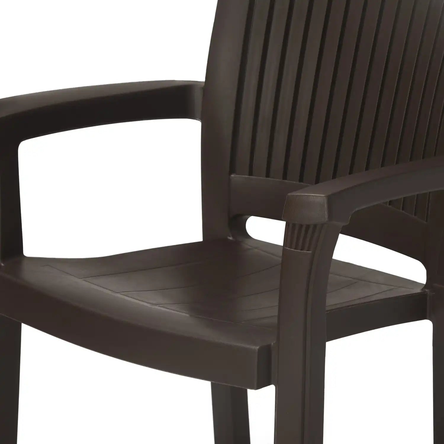 Nilkamal Platinum Plastic Arm Chair (Season Rust Brown)