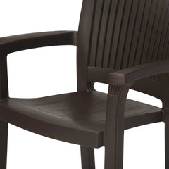 Nilkamal Platinum Plastic Arm Chair (Season Rust Brown)