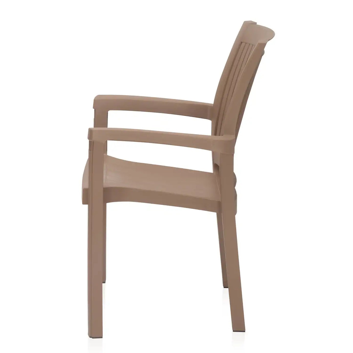 Nilkamal Platinum Premium Plastic Arm Chair (Rattan Dark Beige)