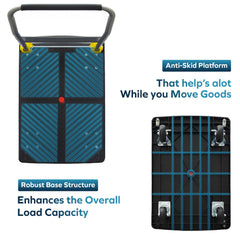 Corvids 200 Kg Portable Plastic Folding Hand Platform Trolley with 2-Year Warranty-4