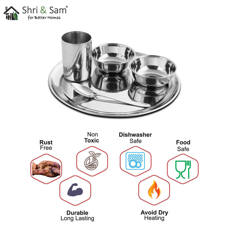 Stainless Steel Thali Set Premium