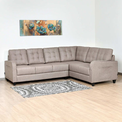 Nilkamal Protean Plus Corner Left Hand Side Sofa (Brown)