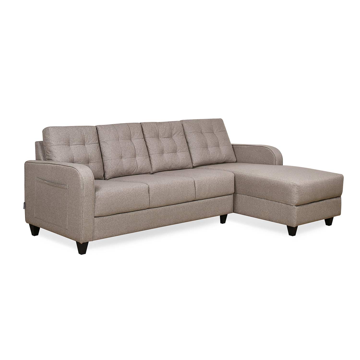 Nilkamal Protean Plus Lounger Left Hand Side Sofa (Brown)
