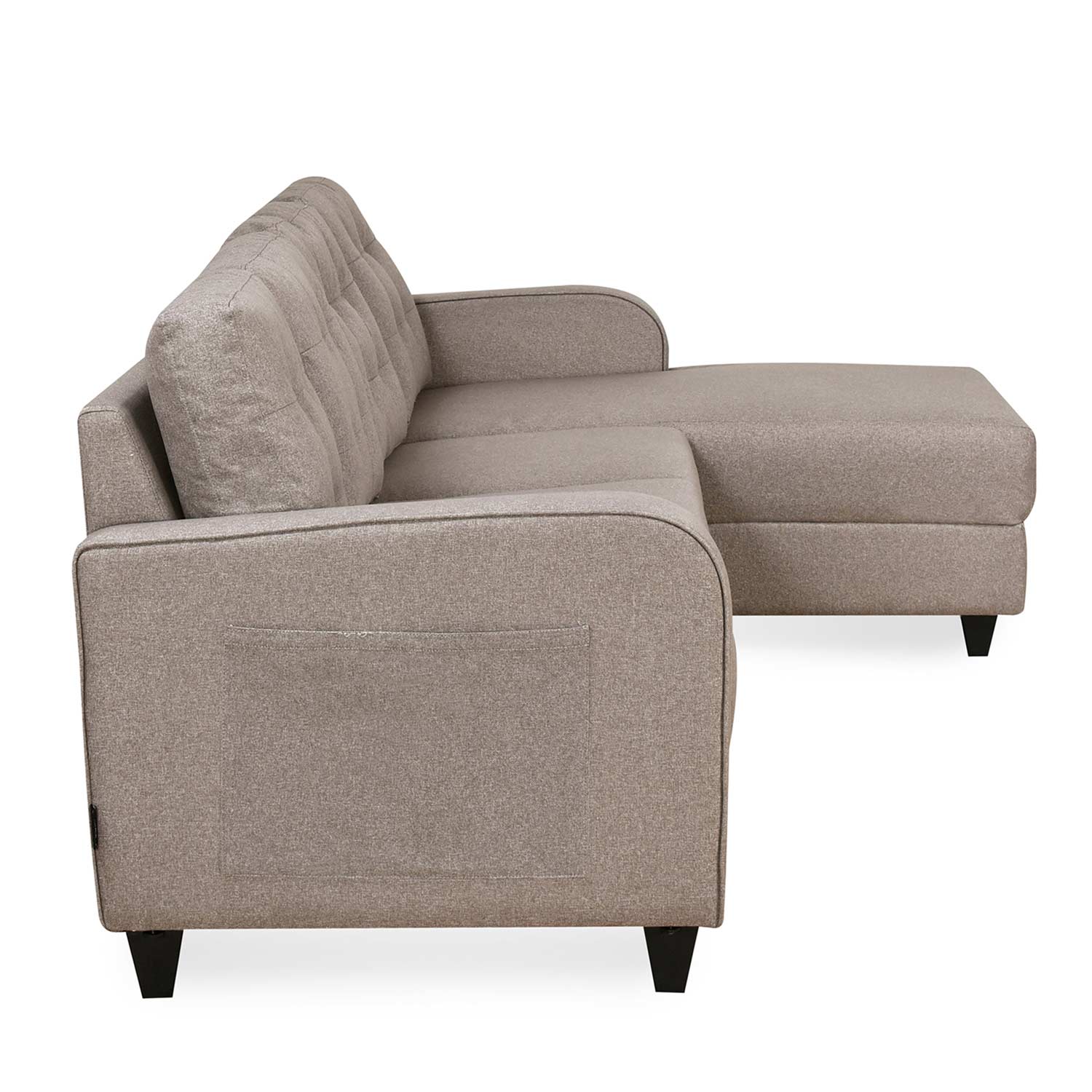 Nilkamal Protean Plus Lounger Left Hand Side Sofa (Brown)