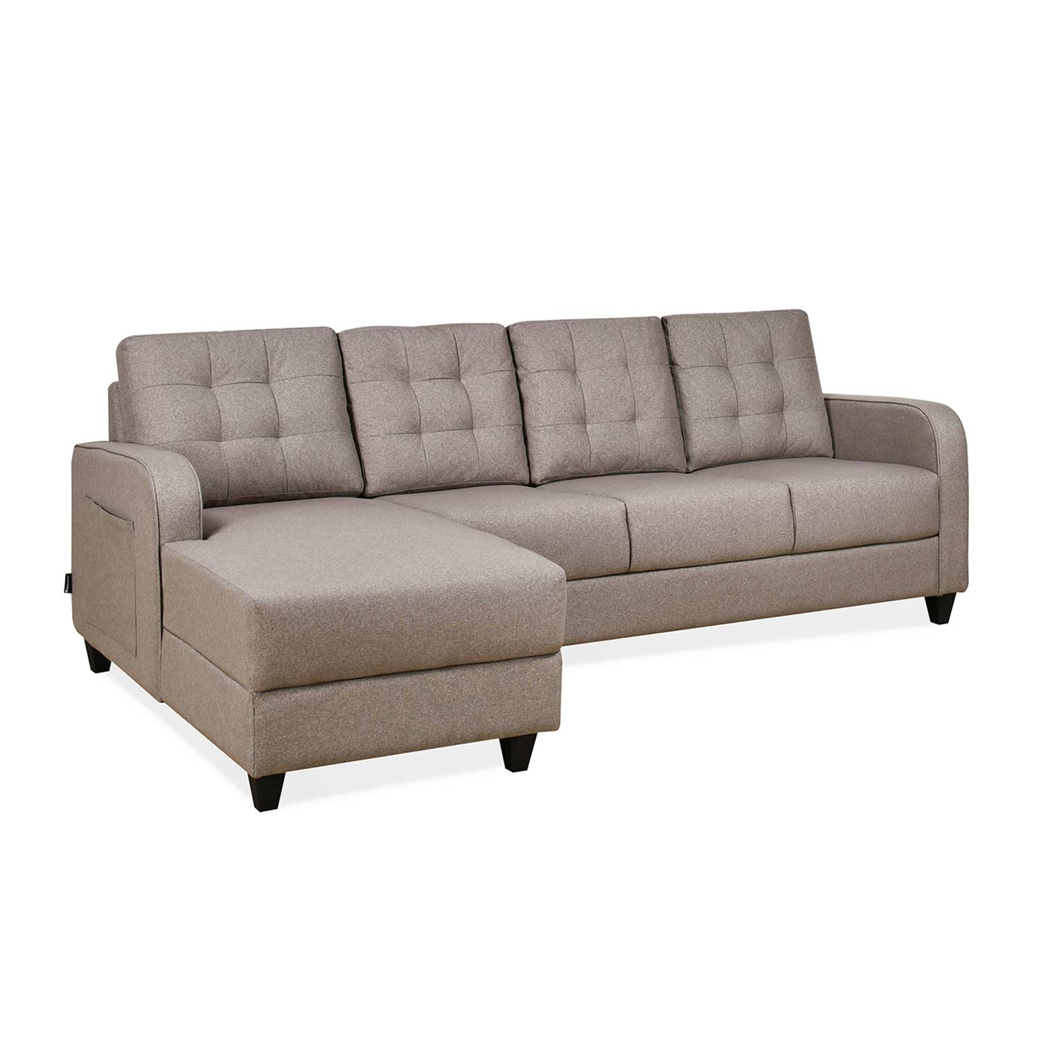 Nilkamal Protean Plus Lounger Right Hand Side Sofa (Brown)