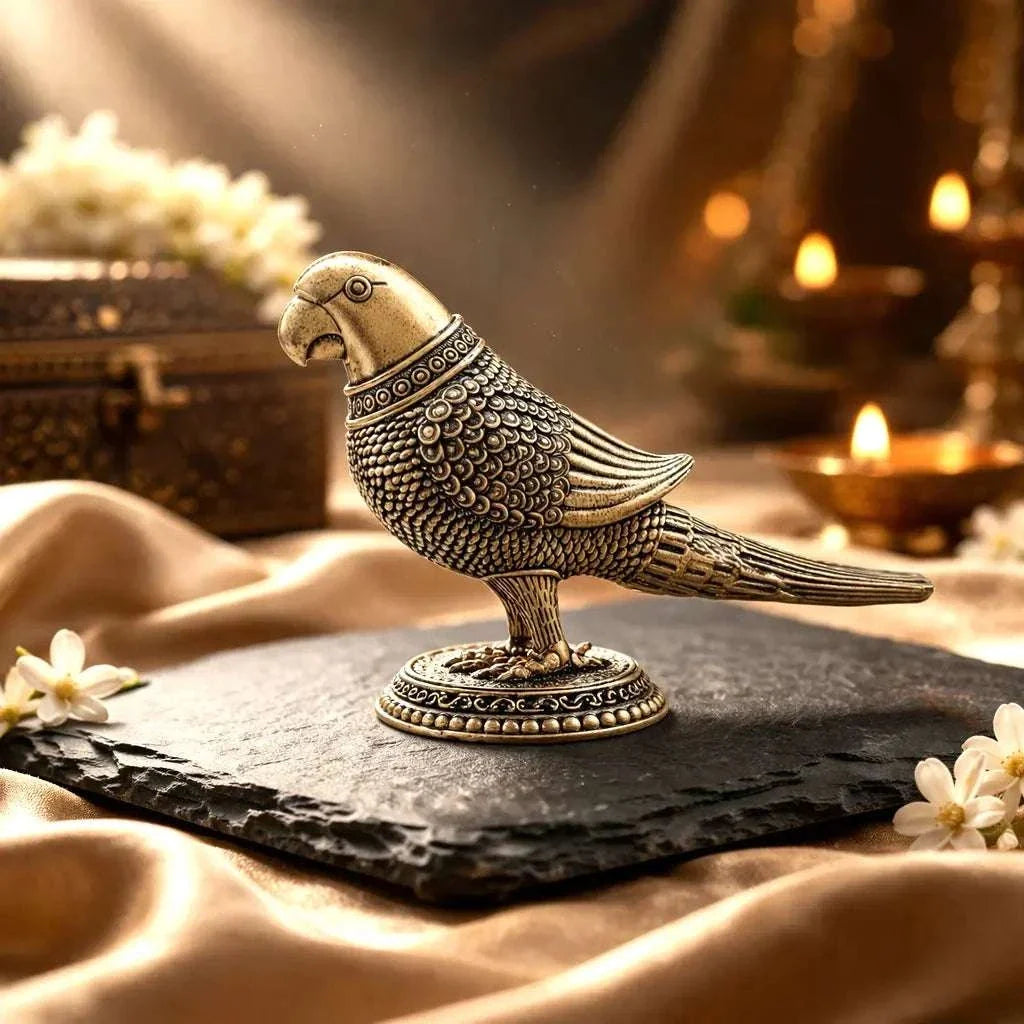 Brass Lightweight Parrot Figurine (2.8 Inch)