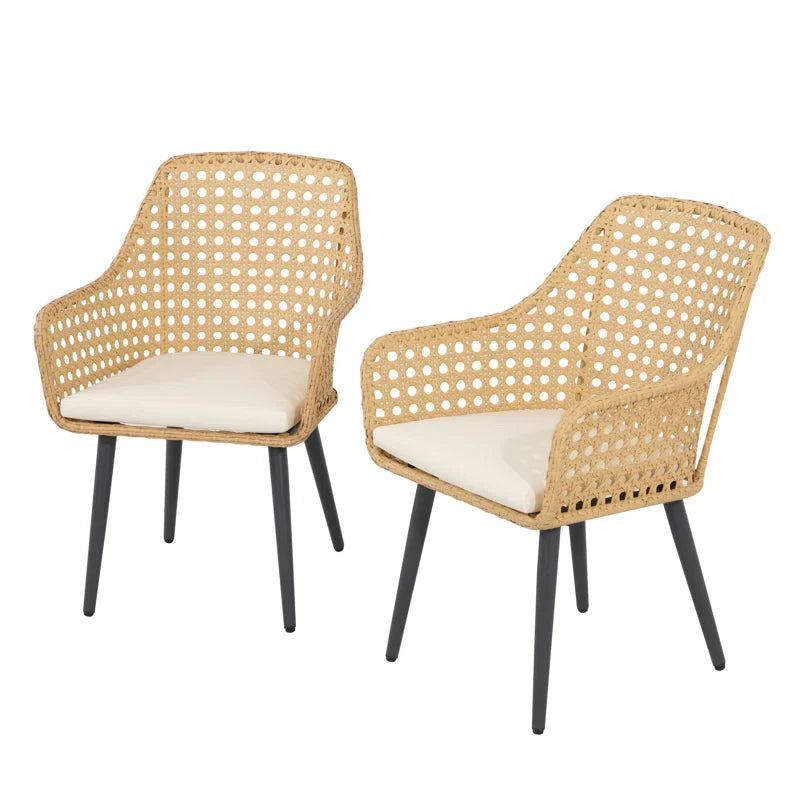 Mardi Outdoor Patio Seating Set 2 Chairs Set (Gold)
