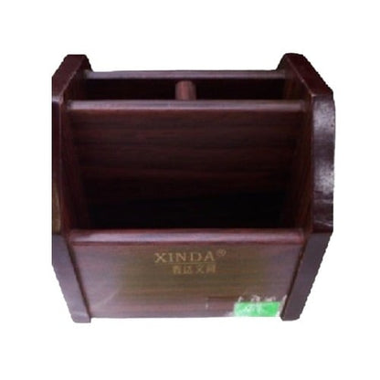 Wooden Multi-Purpose Pen Holder: Keep Your Desk Organized & Tidy compartments wooden rotation pencil stand Wooden Geometric Object