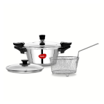 Pigeon Stainless Steel All in One Super Cooker Pro 3 litre with Pressure Cooker Outer Lid, Glass lid and Deep Frying Basket (14942)