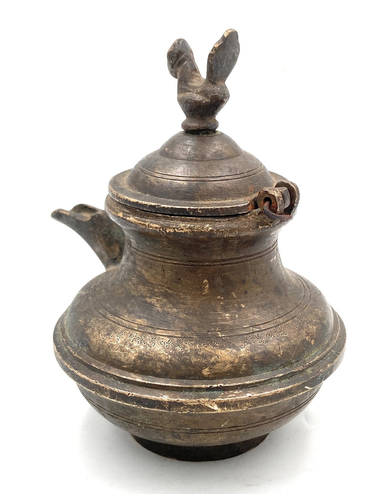 Bhunes Brass Antique Gangajali, Water Kamandal, Loota, Lota, Chambu, Lotiya, Stoup, Ganga Jali, Geedani, Gee Dani,Gold, 6 Inch, 1 Piece