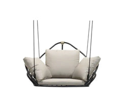 Angeline Single Seater Hanging Swing Without Stand For Balcony , Garden Swing (Black)