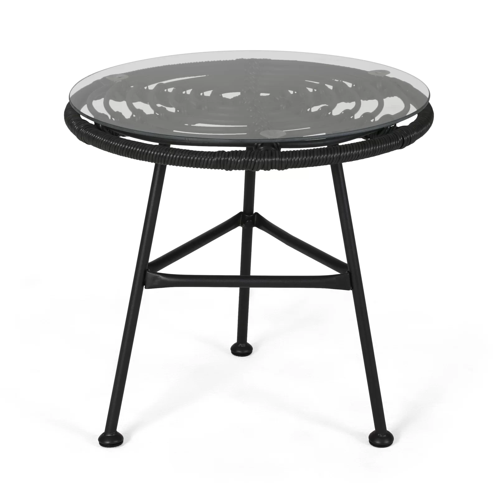 Wise Outdoor Patio Seating Set 2 Chairs and 1 Table Set (Black)