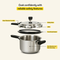 MEYER Presta 5.5L Tri-ply Pressure Cooker