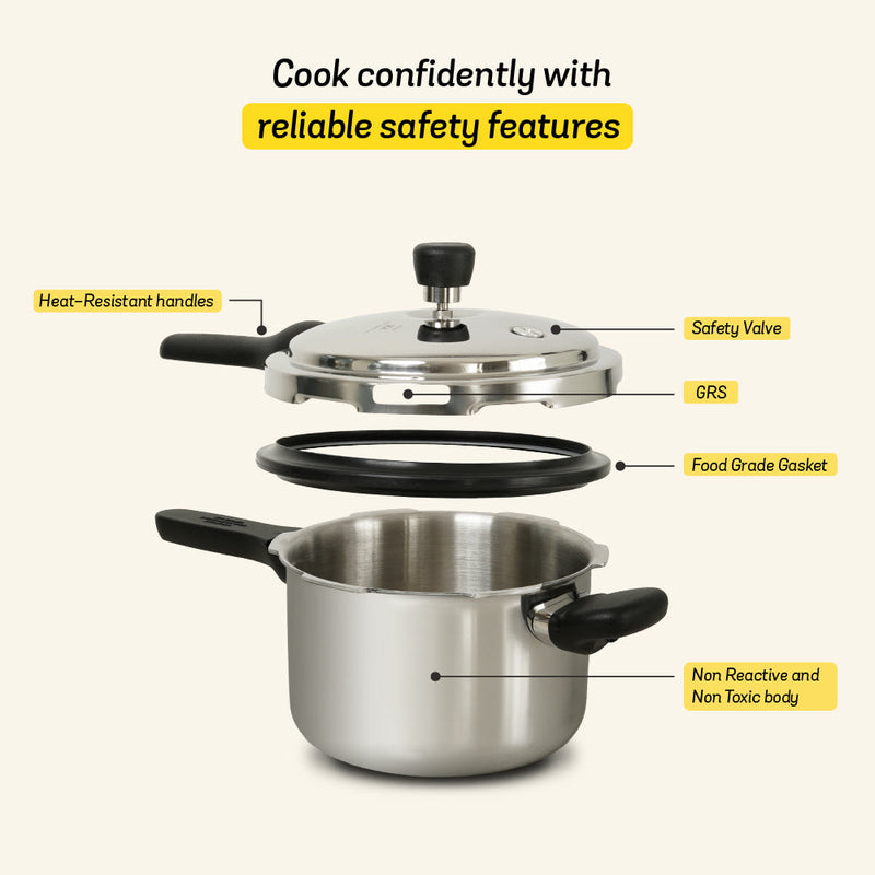 MEYER Presta 5.5L Tri-ply Pressure Cooker