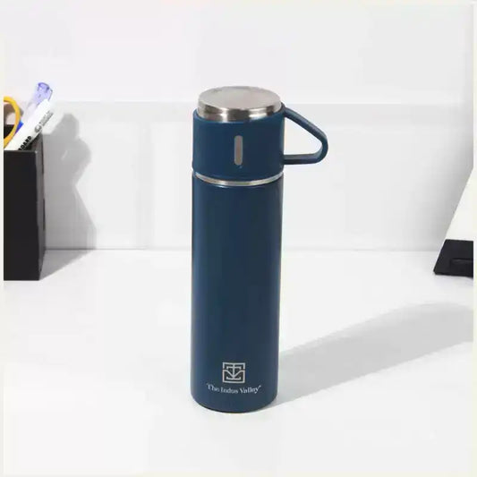 Pro-hydro Stainless Steel Vacuum Insulated Flask with Drinking Mug Lid, Hot & Cold Bottle, 500 ml