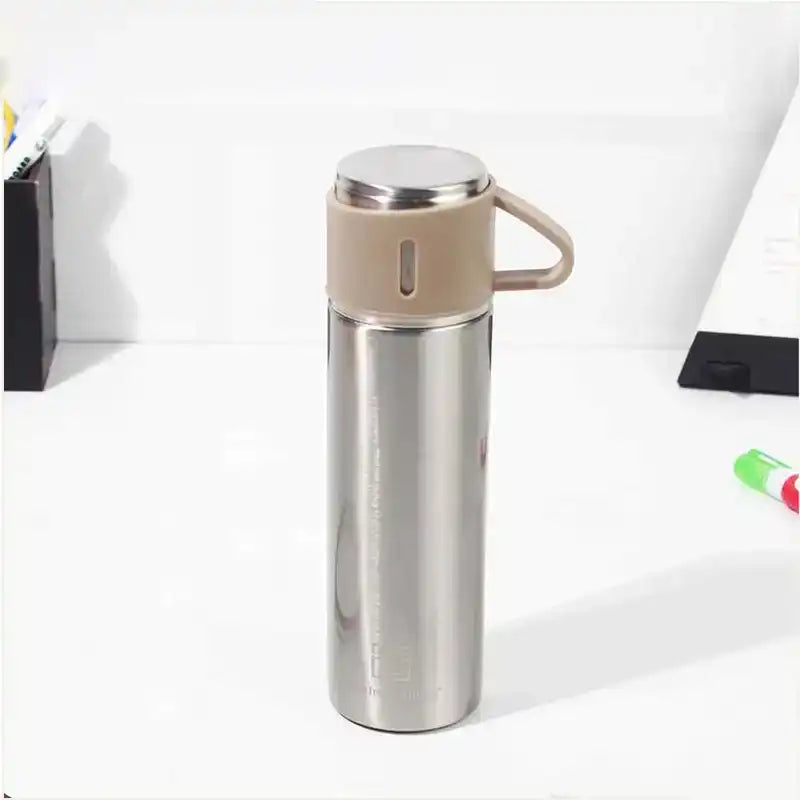 Pro-hydro Stainless Steel Vacuum Insulated Flask with Drinking Mug Lid, Hot & Cold Bottle, 500 ml