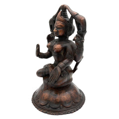 Handcrafted Brass Gaja Lakshmi Idol – Gajalakshmi | Kamala | Padma | Shri Devi Statue for Pooja, Home Temple & Prosperity Decor, Gold, 9 Inch, 1 Piece