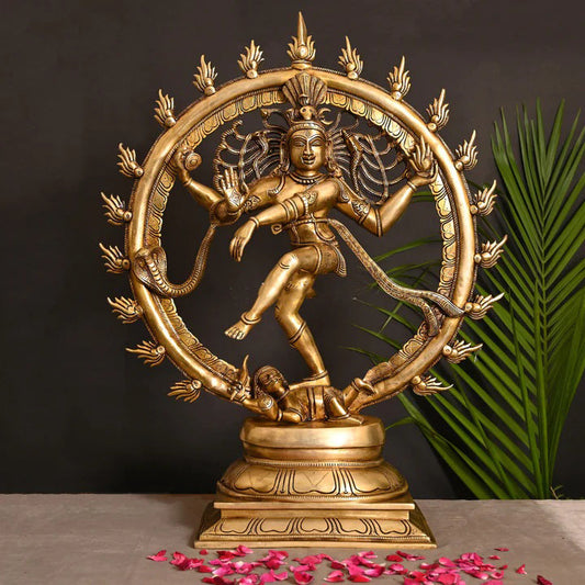 Brass Nataraja Dancing Shiva Superfine Idol (23.5 Inch)