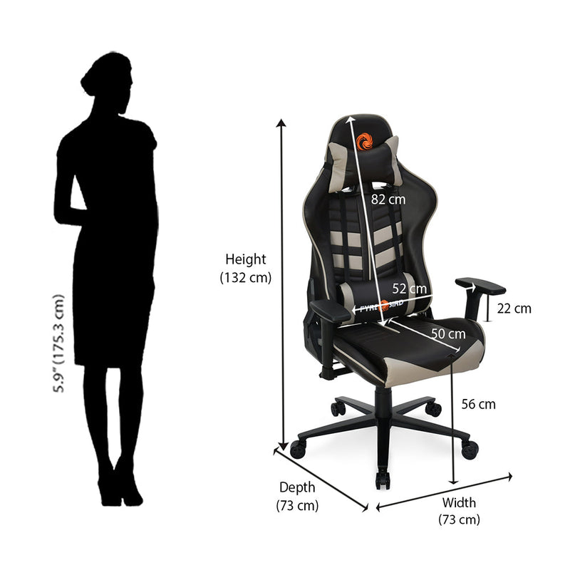 Nilkamal Fyrebird Razos Gaming Chair (Brown / Beige)