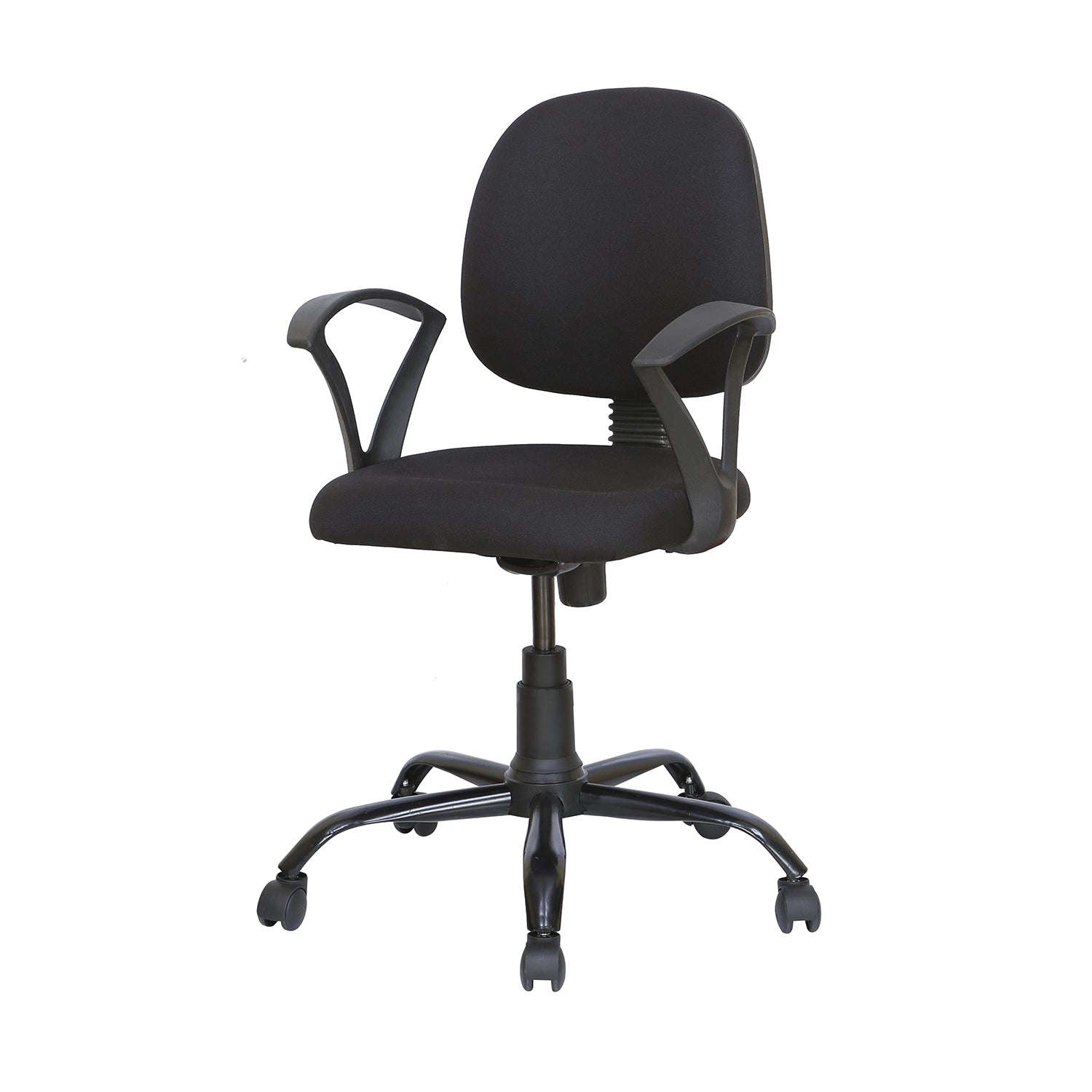 Nilkamal Remus Mid Back Fabric Chair (Black)
