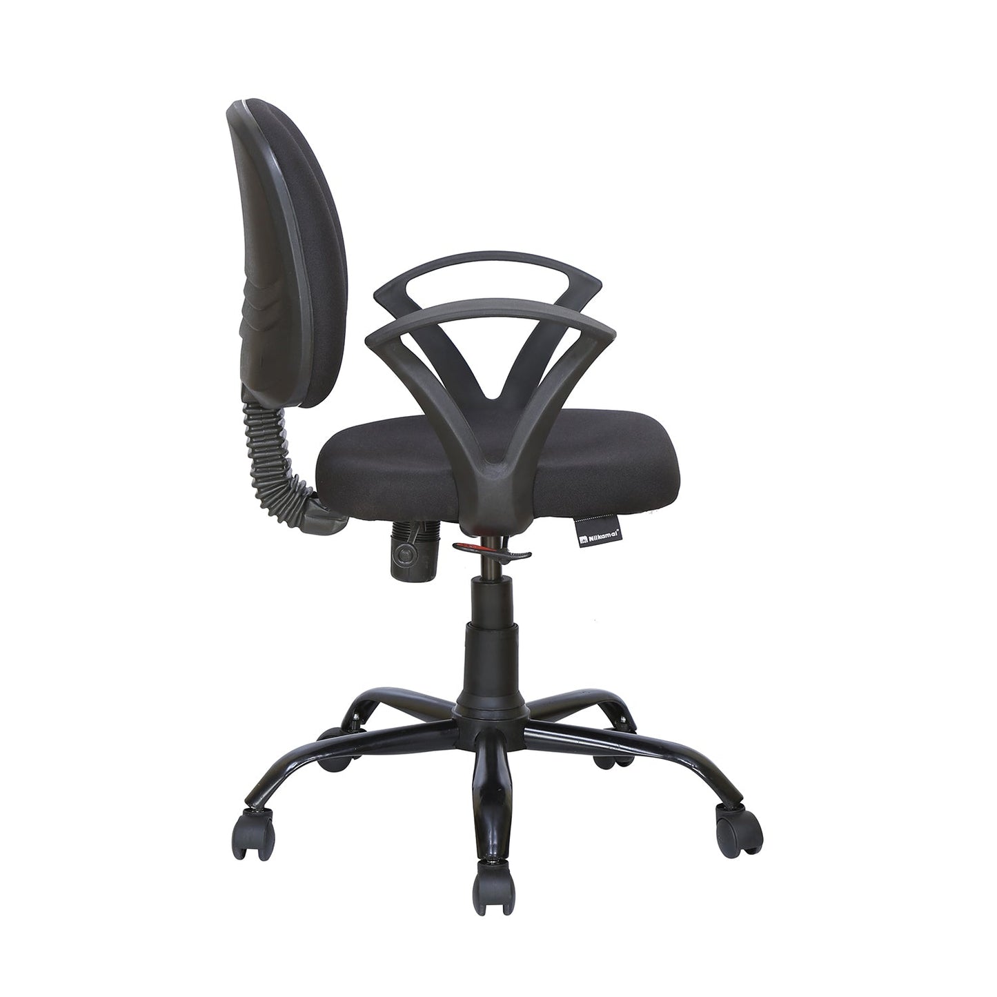 Nilkamal Remus Mid Back Fabric Chair (Black)