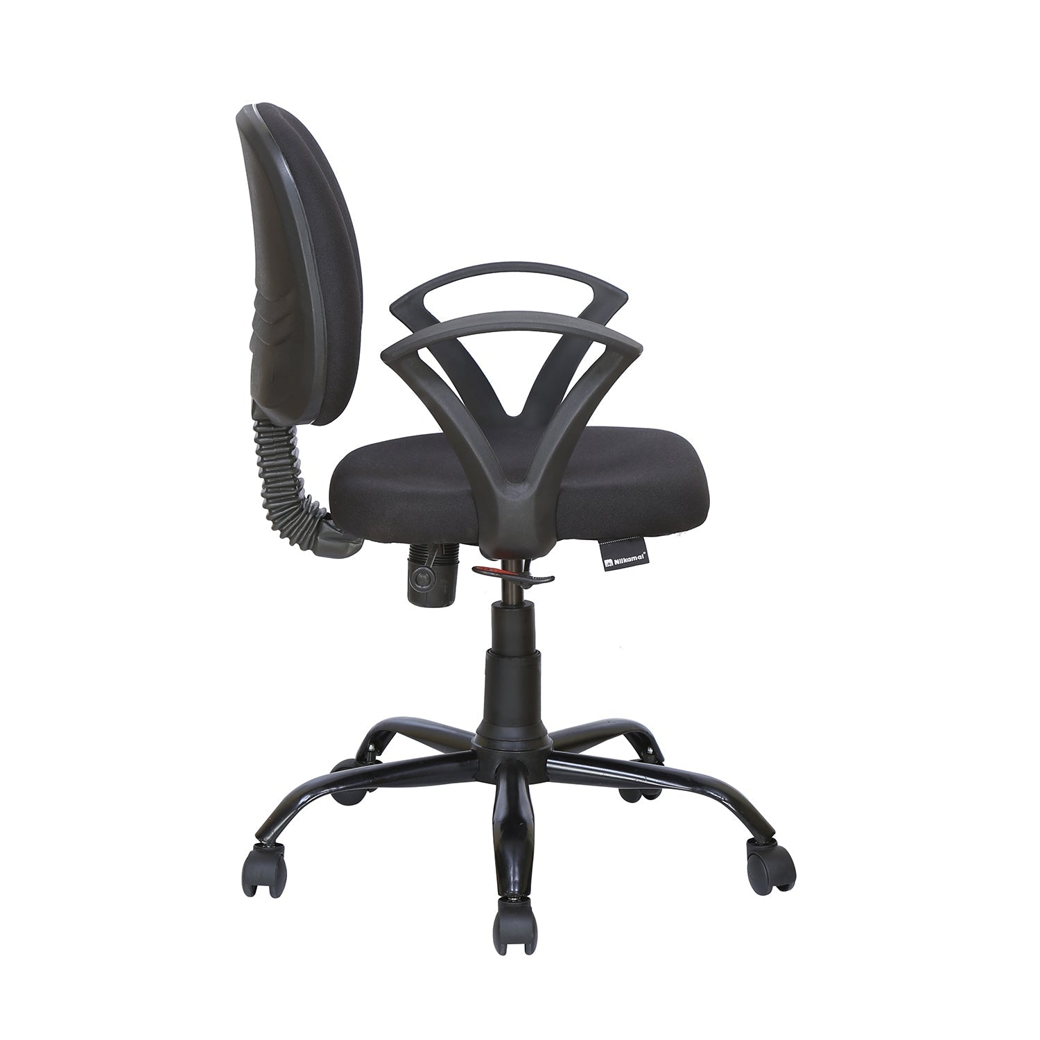 Nilkamal Remus Mid Back Fabric Chair (Black)