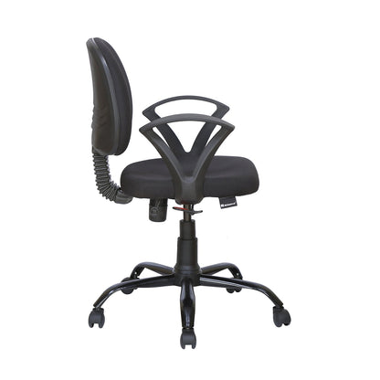Nilkamal Remus Mid Back Fabric Chair (Black)
