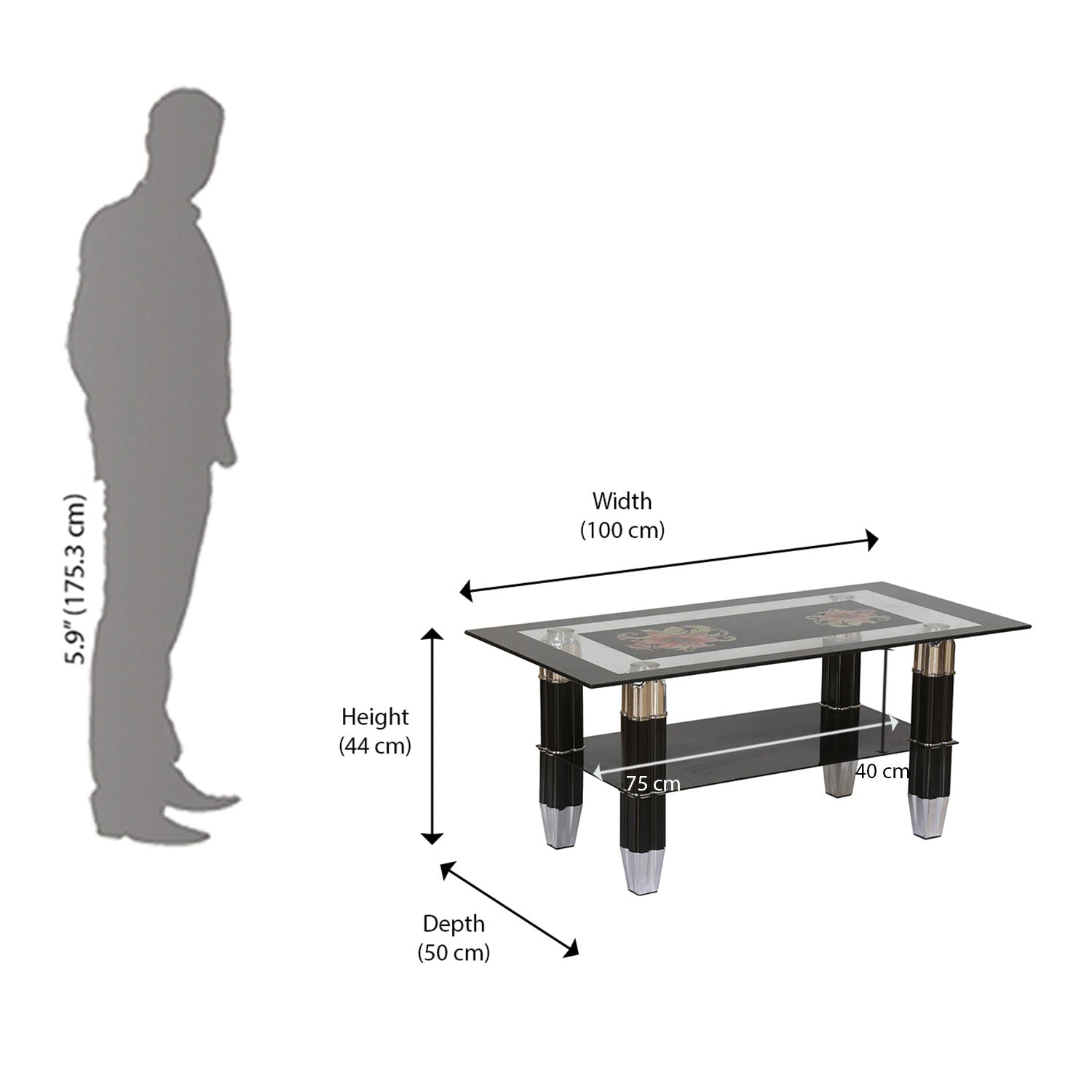 Nilkamal Renie Center Table (Black)